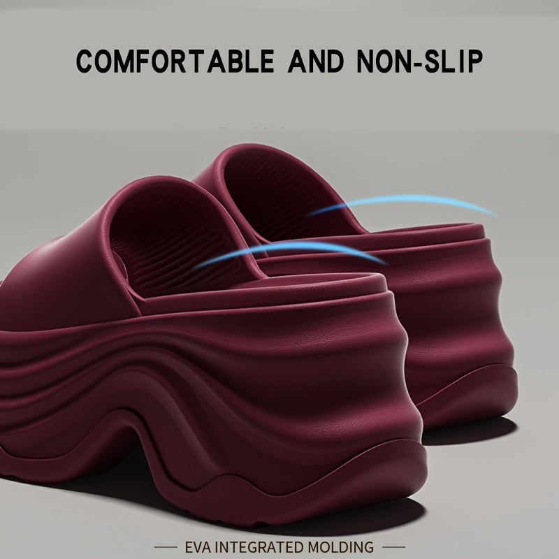 Ayollar yozgi qalin tagli chanoq shlyapalar EVA ichki va tashqi makon uchun plyaj bog' oddiy bir rang