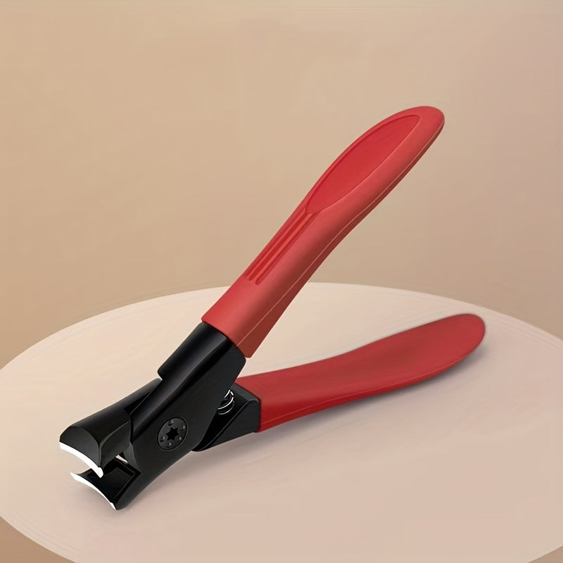 Cortauñas de acero inoxidable para hombres y personas mayores con tapa anti salpicaduras