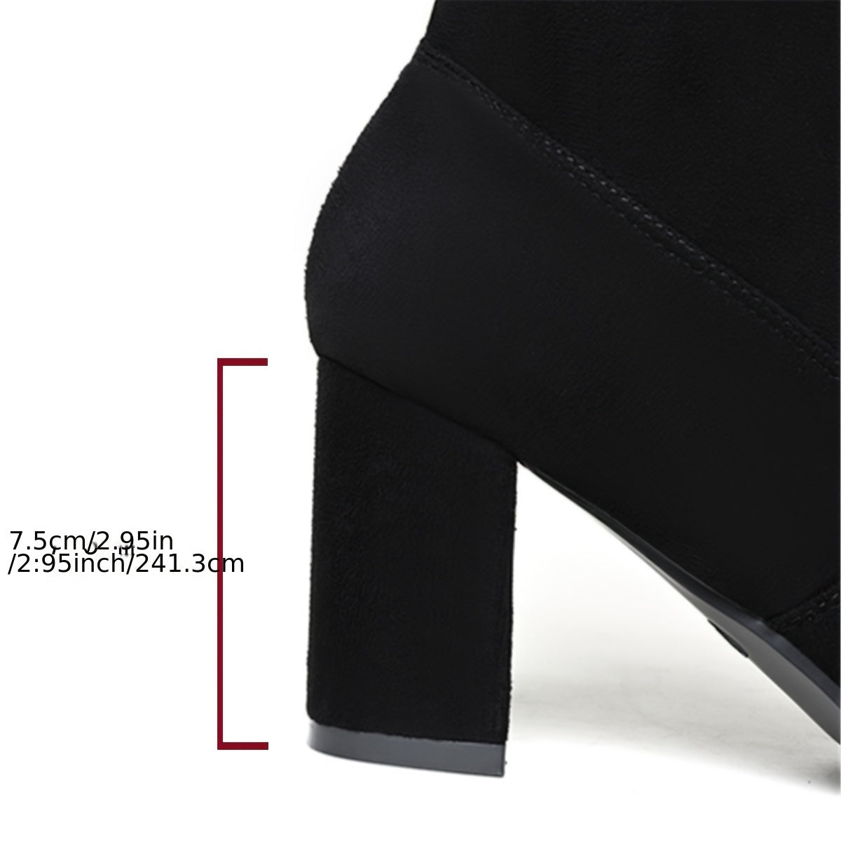 Women's Mid Calf Boots Leather Chunky Heel Casual Long Outdoor Shoes