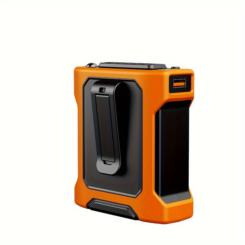 USB Rechargeable Neck Fan with Power Bank, Flashlight, and 3600mAh Battery