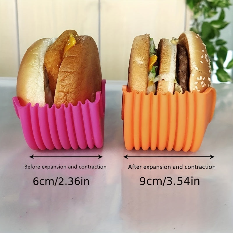 Expandable Silicone Burger Rack Set for Storing and Organizing Kitchen Tools
