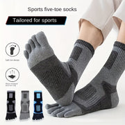 Calcetines deportivos de cinco dedos para hombres, absorbentes de sudor, duraderos, para ciclismo, senderismo y vela, talla 7-11