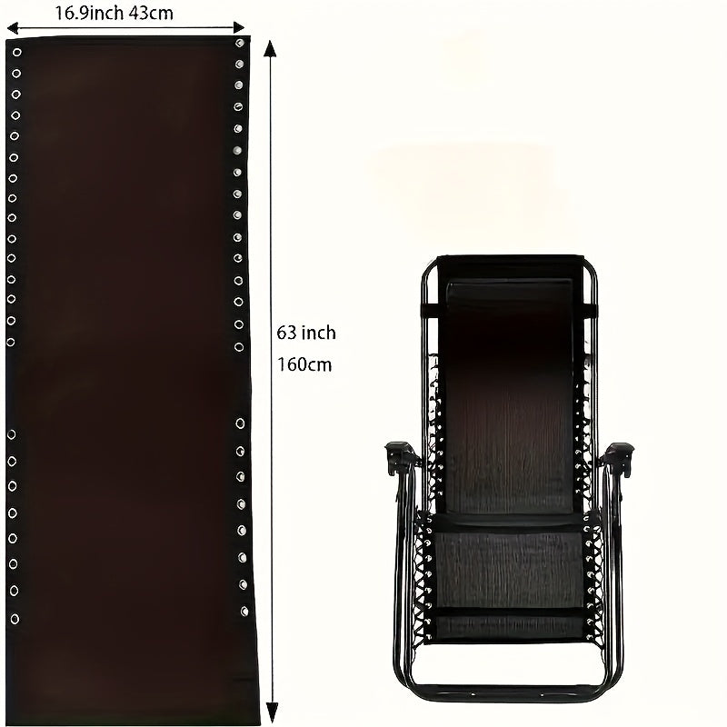 Black Zero Gravity Chair Replacement Fabric Set for Lounge and Patio Recliners