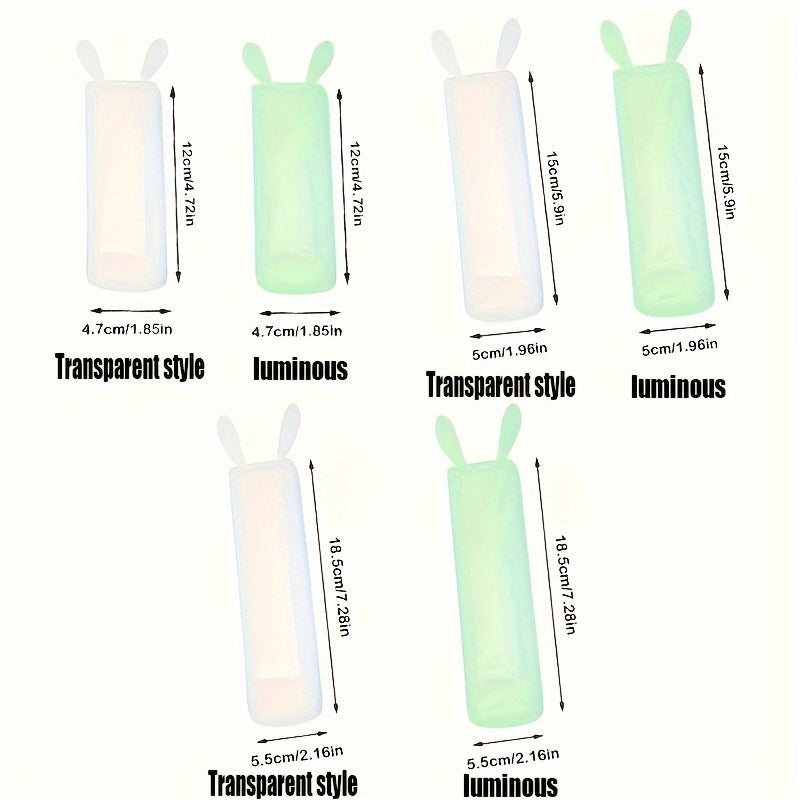 Luminous Silicone Remote Control Cover with Rabbit Ears Dustproof Anti-Fall for TV and Air Conditioner Remotes