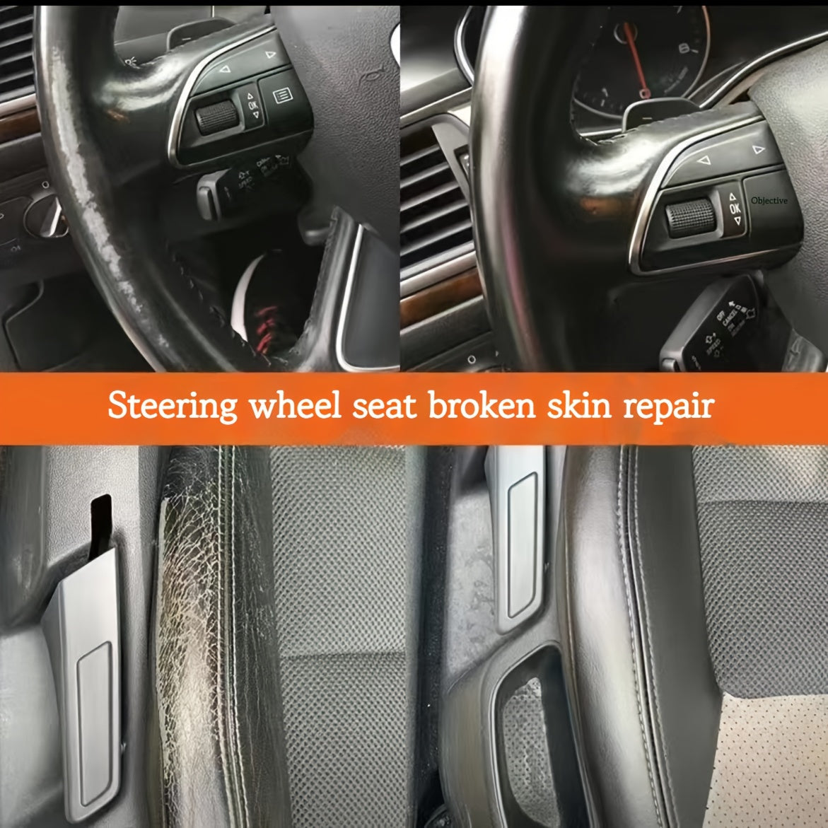 Автомобильный крем для восстановления рулевого управления, кожа, пластик, покрытие для обновления, черный глянец