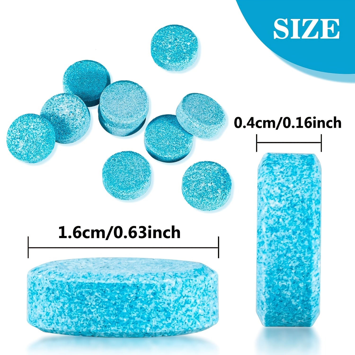 Concentrado para limpiaparabrisas de coche 20/80/160 tabletas sin fragancia, libre de residuos