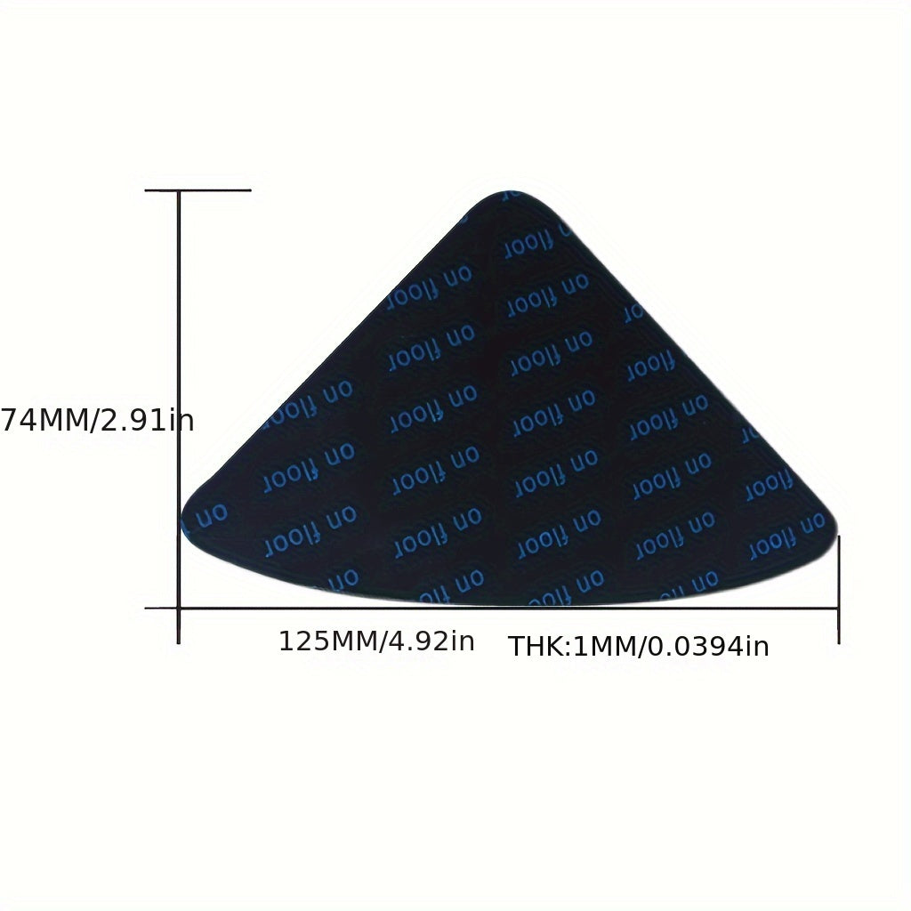Set of 4 Black Triangular Non-slip Carpet Grippers for Home Decor