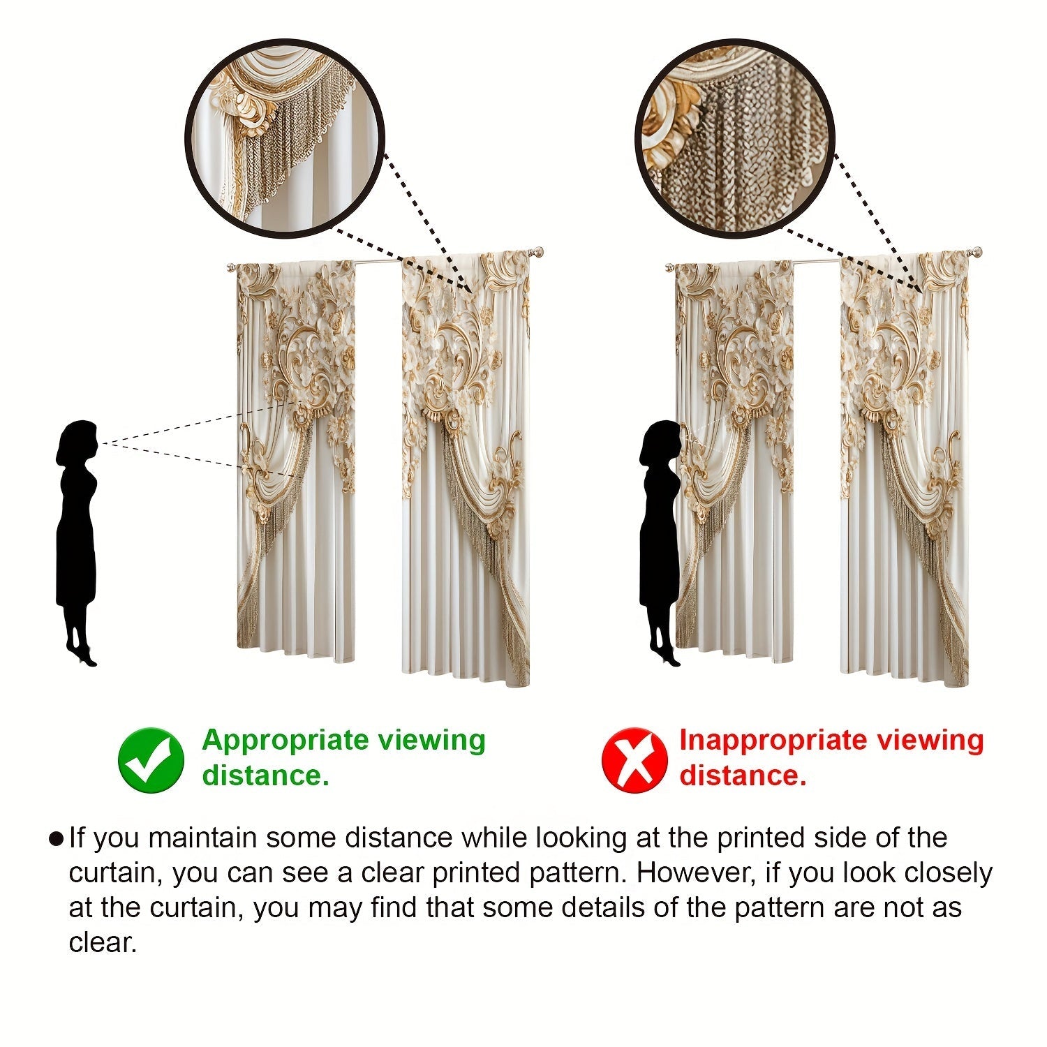 Peach Velvet Curtains 2-Pack Light-Filtering Digital Print Bedroom Living Room