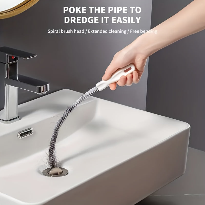 Oshxona, hammom, dush uchun moslashuvchan drenaj tozalash cho'tkasi - Soch va to'siqlarni osonlik bilan olib tashlaydi - Plastik material, elektr talab qilinmaydi - To'kilgan lavabolar uchun oson vosita