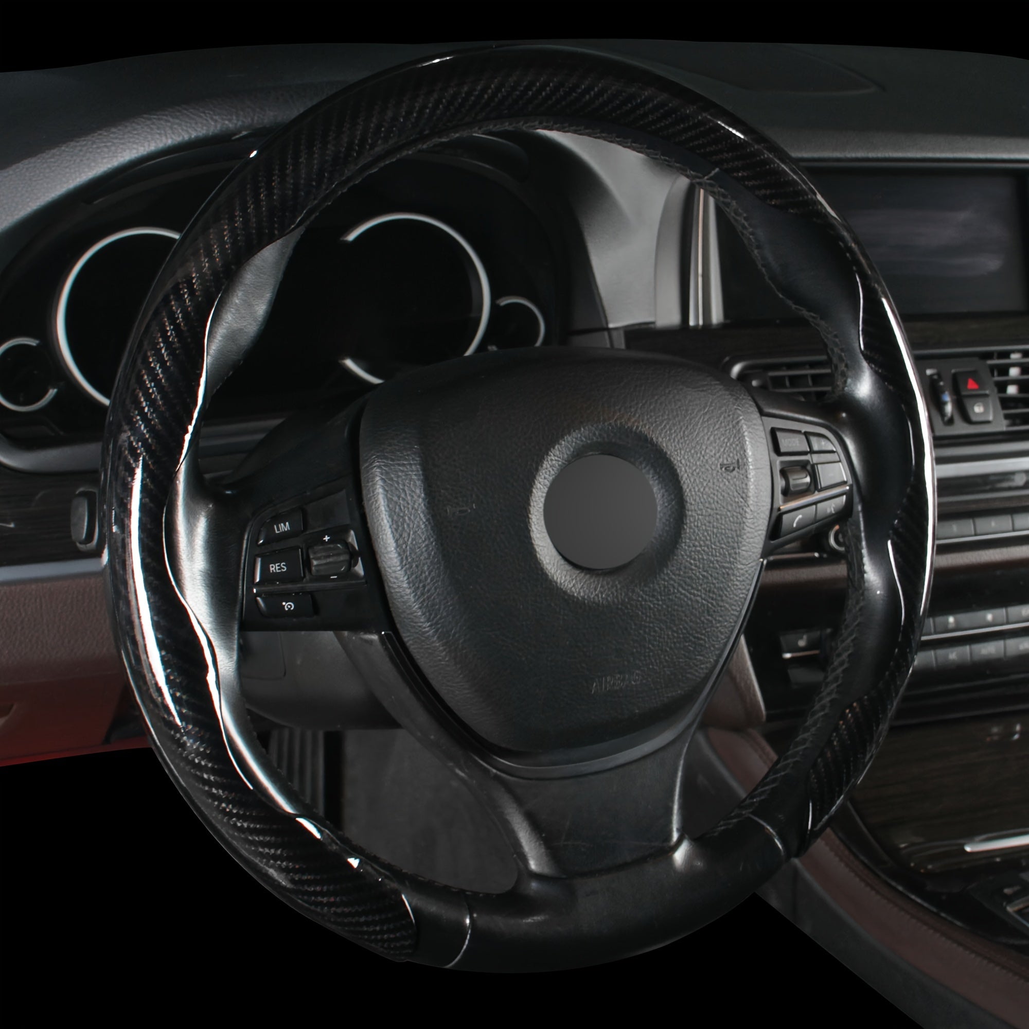 Karbon tolali rul boshqacha qopqog'i PU charm bilan yopishtiriladigan tutqich himoyachisi