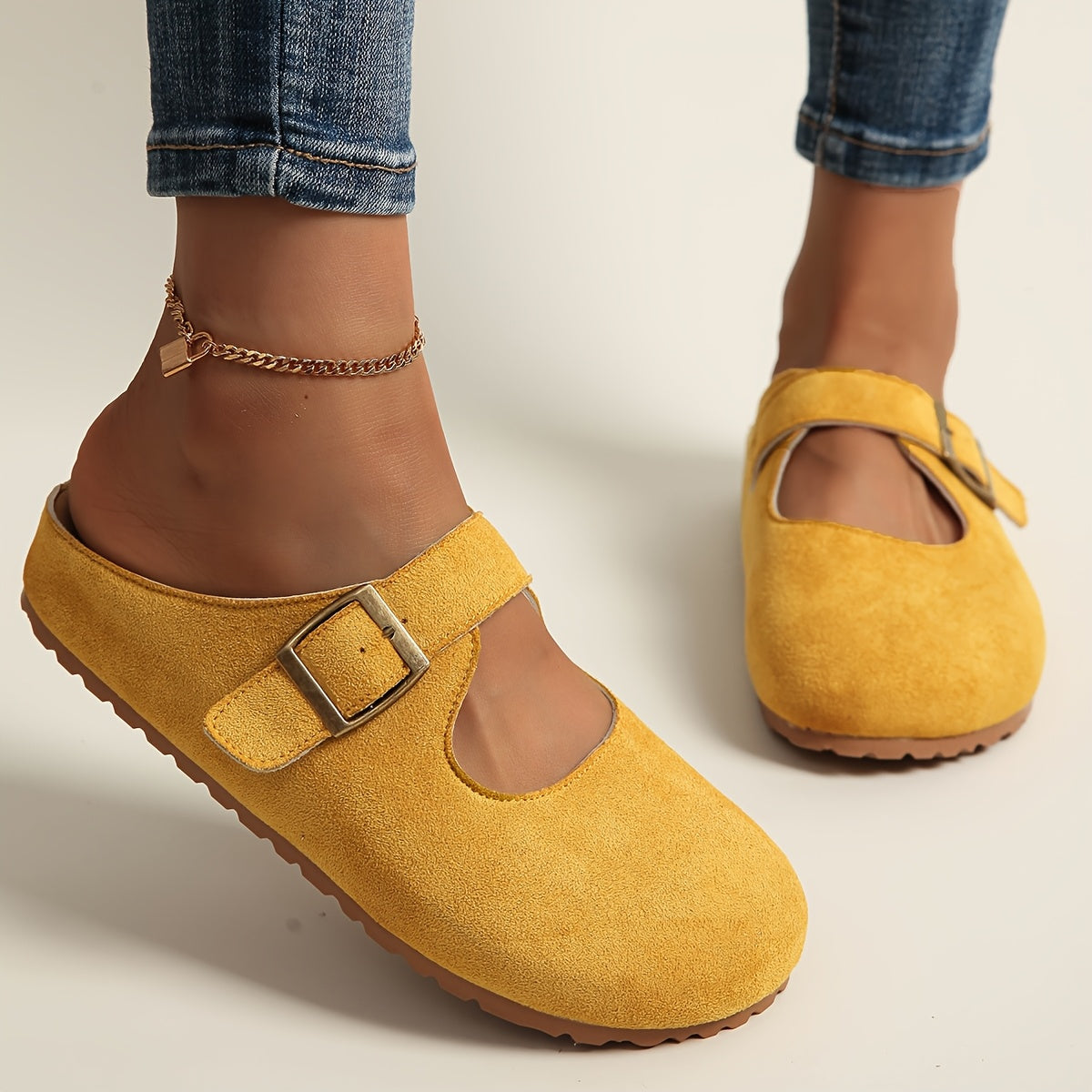 Women's Slip-On Mule Shoes Thick Sole Open Toe Casual Comfort