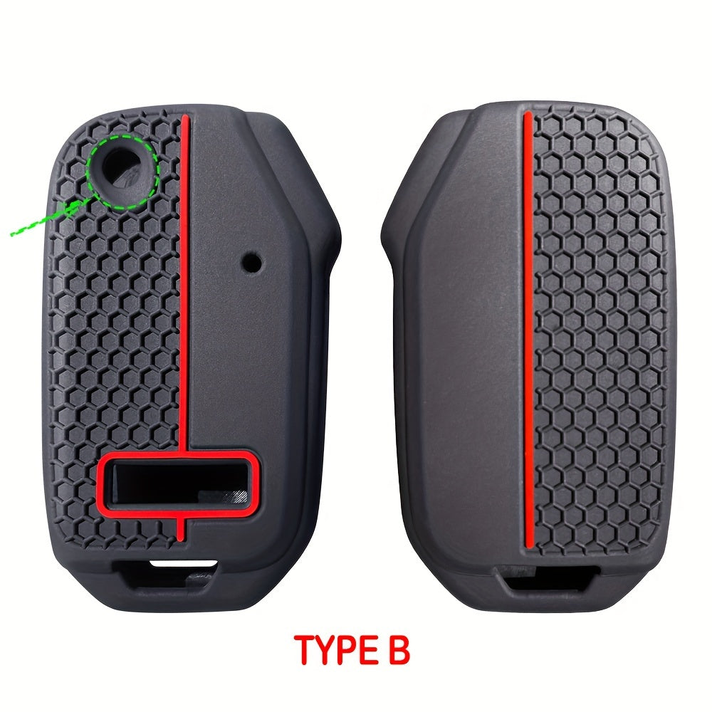 Car Key Fob Cover Silicone Keychain for Multiple Vehicle Models Compatible with Kia
