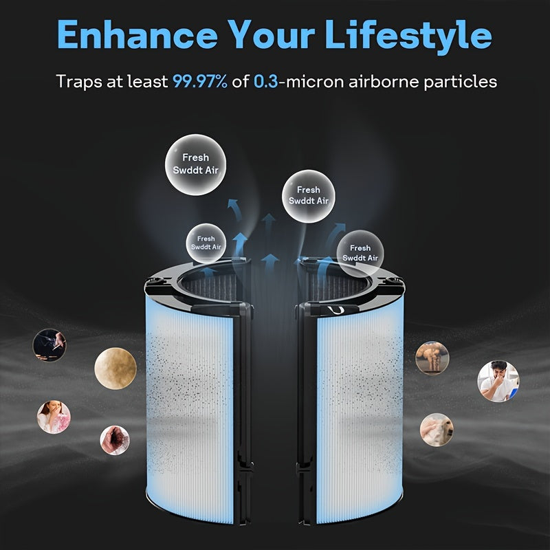 Dyson Havo Tozalash Qurilmasi TP06 HP06 PH02 PH01 PH03 PH04 HP09 TP09 HP07 TP07 TP10 HP10 uchun 360-darajali HEPA Uglerod almashtirish filtri