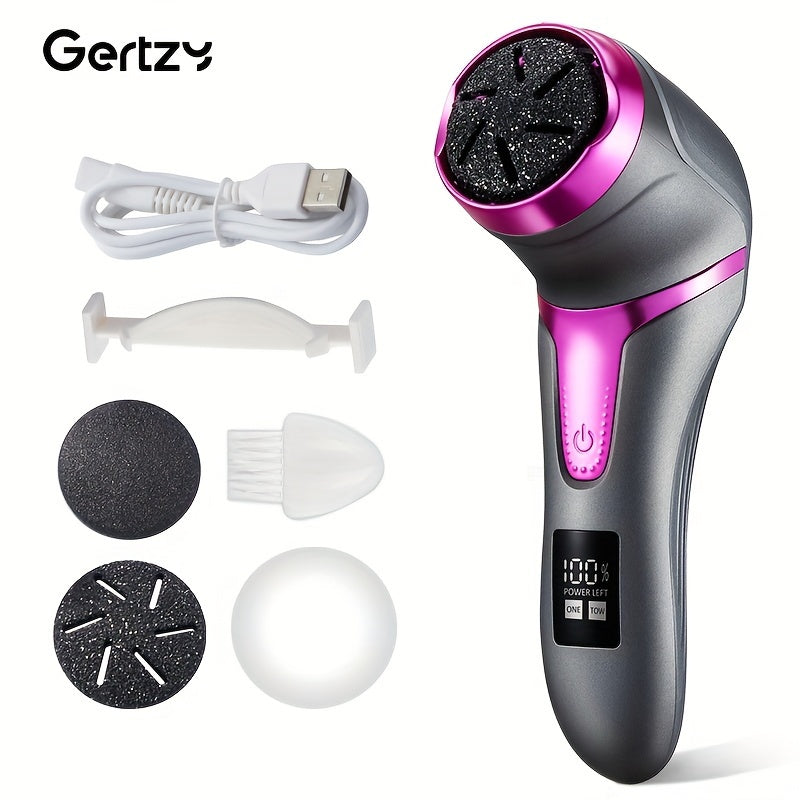 Электрический аппарат для удаления мозолей и ухода за ногами, перезаряжаемый, портативный, с вращающимся на 360° шлифованием для сухой твердой кожи