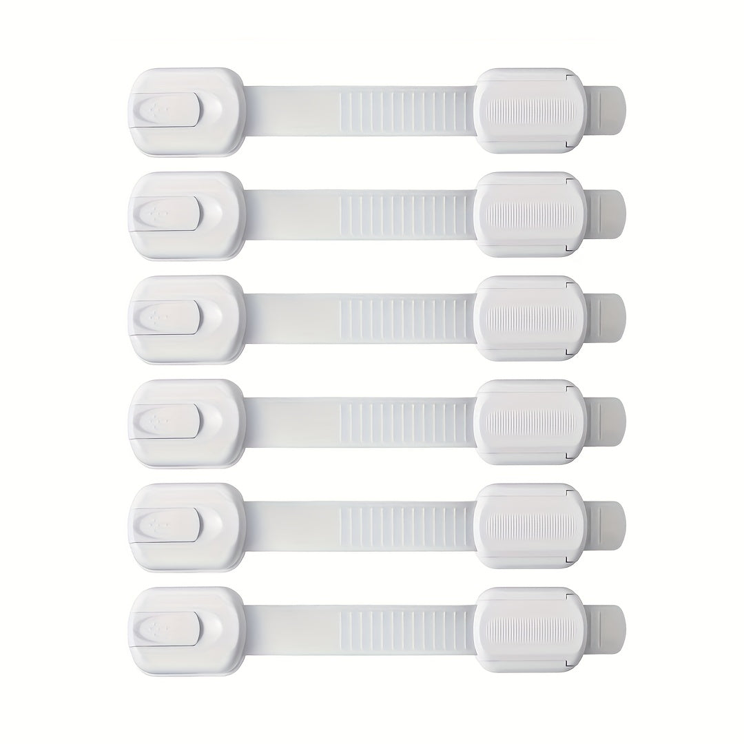 Baby Safety Cabinet Locks 6 or 12 Pack Childproof Drawer Fridge Oven Lock White