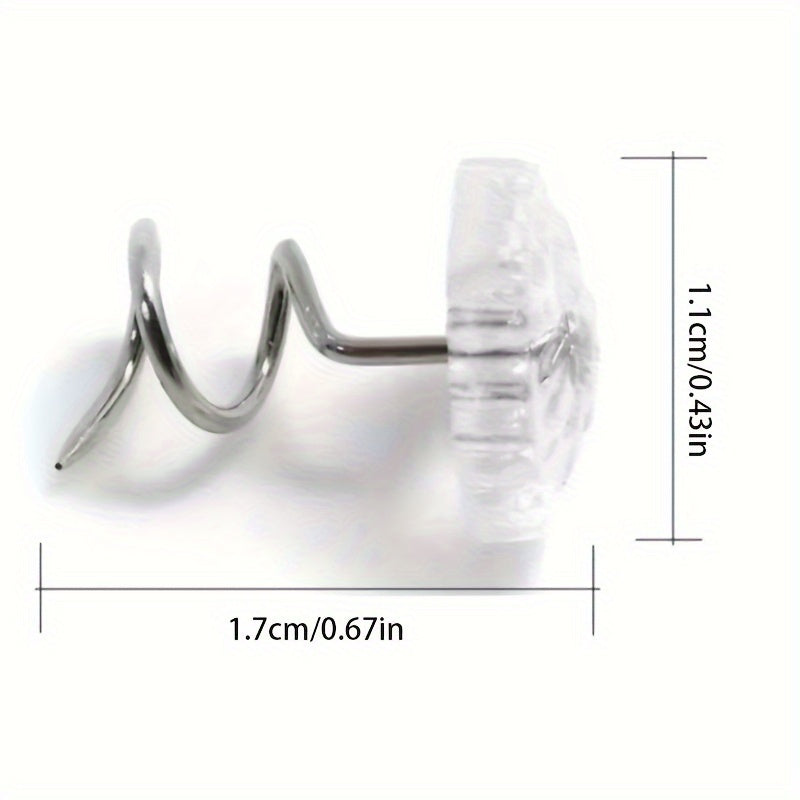 Set of 50 Transparent Bed Skirt Pins for Securing Covers and Skirts