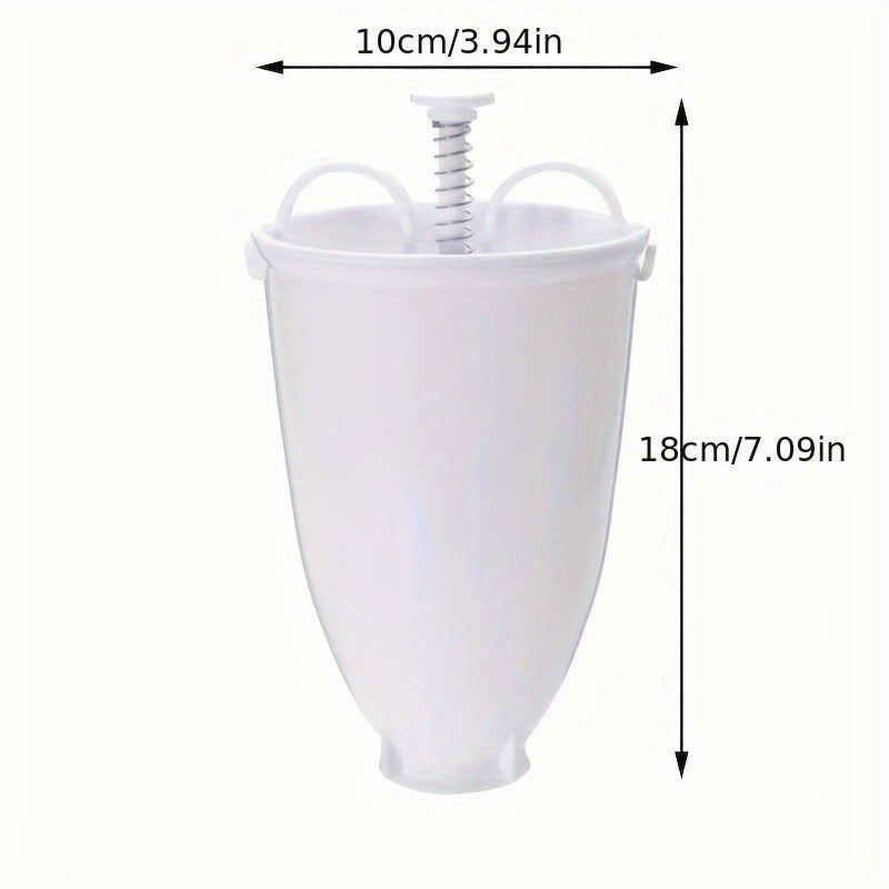 Ushbu oson ishlatiladigan 1-qismli Donut Maker Kit bilan uyda mazali donutlar tayyorlang. Plastik oval shaklidagi asbob oziq-ovqat bilan aloqa qilish uchun xavfsizdir va faqat qo'lda yuvilishi kerak. Uyda tayyorlangan donutlar yaratish uchun mukammal.