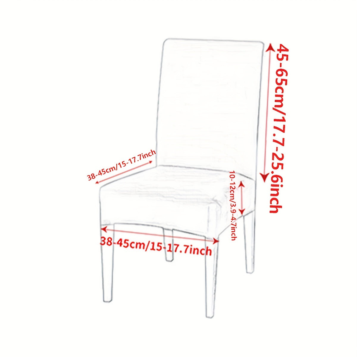 4/6pcs Water-Resistant Polyester Spandex Chair Covers with Elastic Band for Living Room