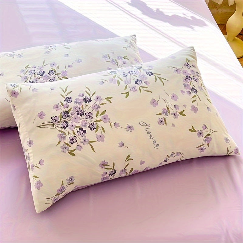 Printed Pastoral Pillowcases Set with Deep Pockets for Bedroom and Guest Use