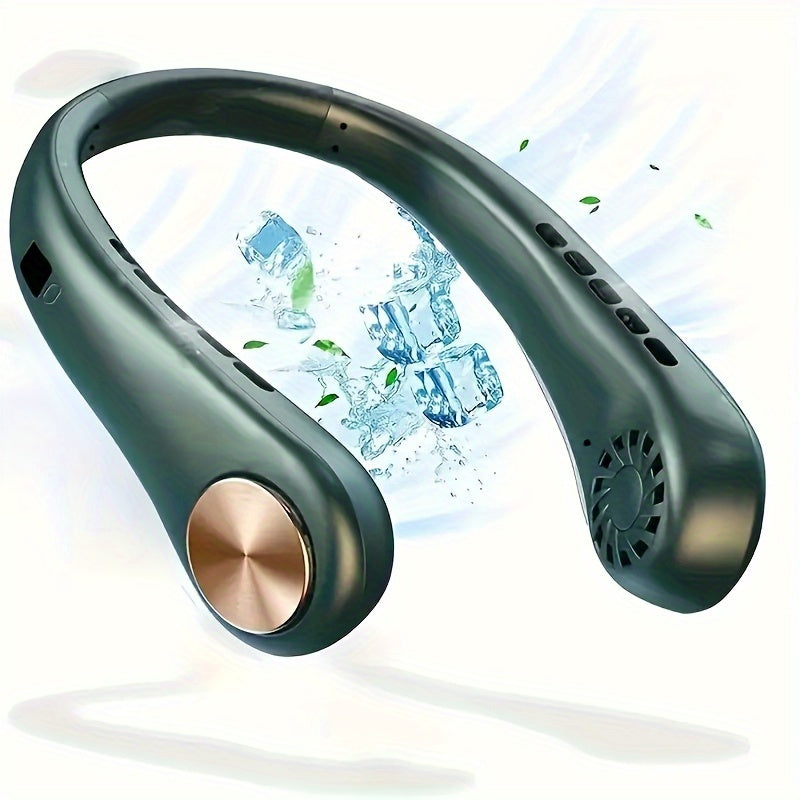 Регулируемый вентилятор для шеи с цифровым дисплеем, 5 скоростей, длительное время работы от батареи для путешествий на открытом воздухе