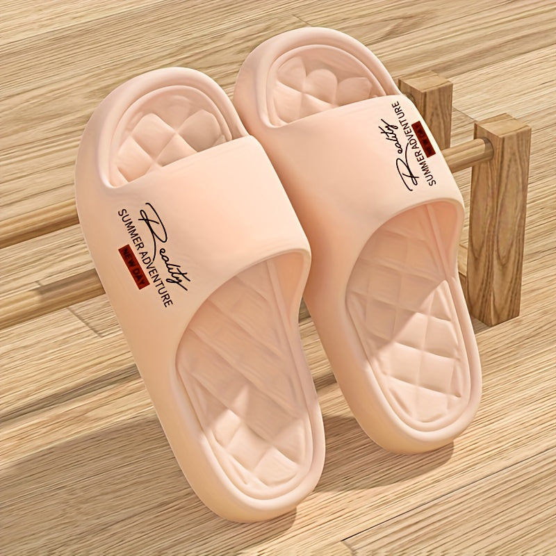 Ayollar uchun EVA slip-on shlyapki, sirpanmaydigan ichki uy poyabzali, bej, qulay