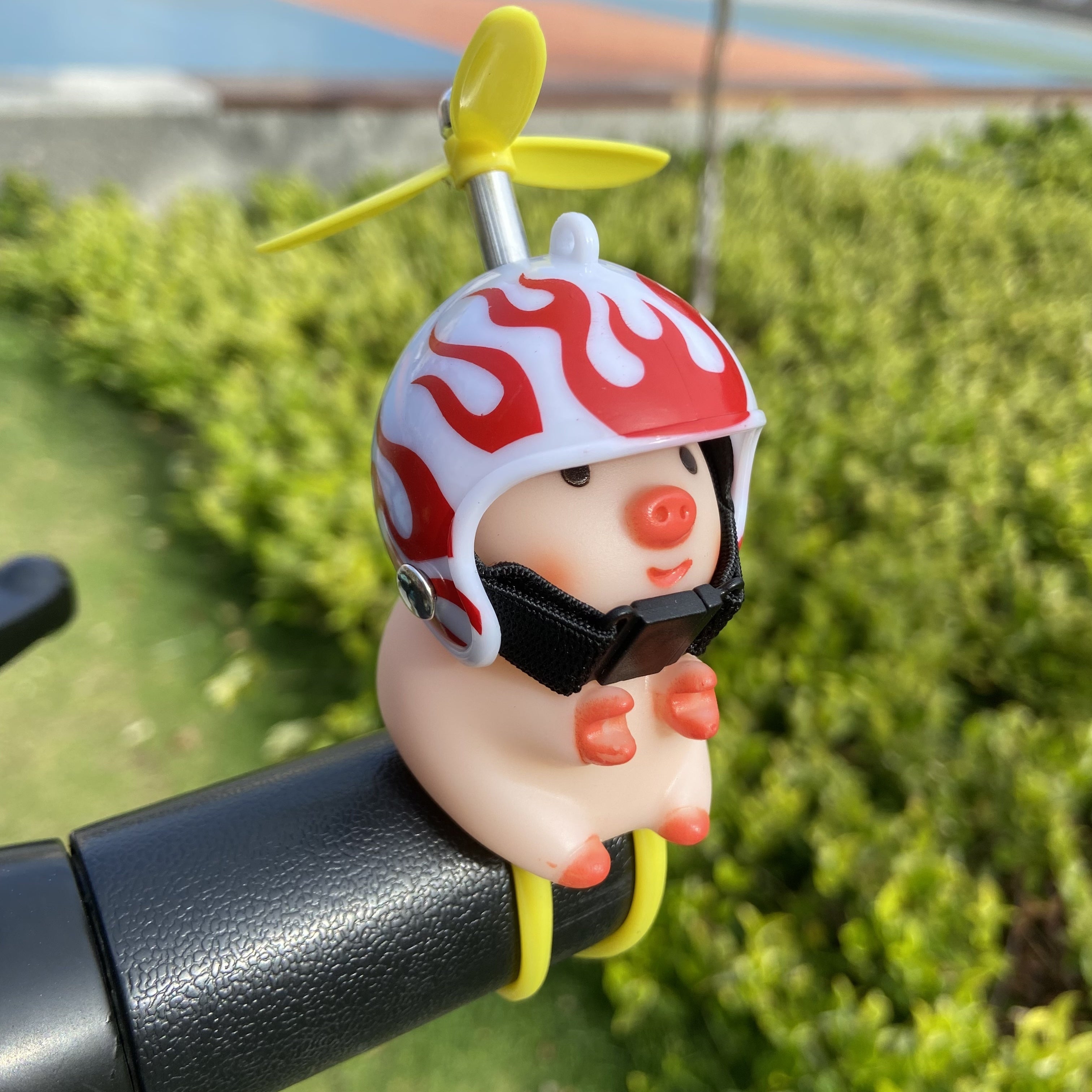 Pig Helmet Handlebar Accessory for Scooters, Cute Motorcycle Decor