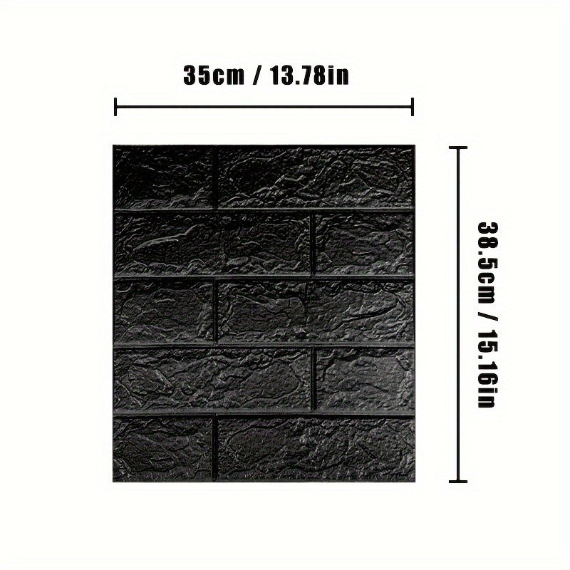 3D Wall Stickers Pack of 20-50 Self-Adhesive Brick Pattern Wall Covering Moisture-Proof Decorative