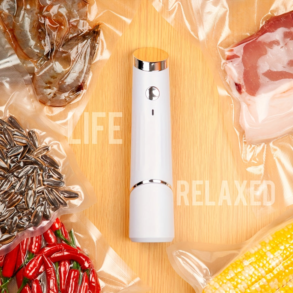 Bolsa de sellado al vacío con batería recargable por USB para conservación de alimentos