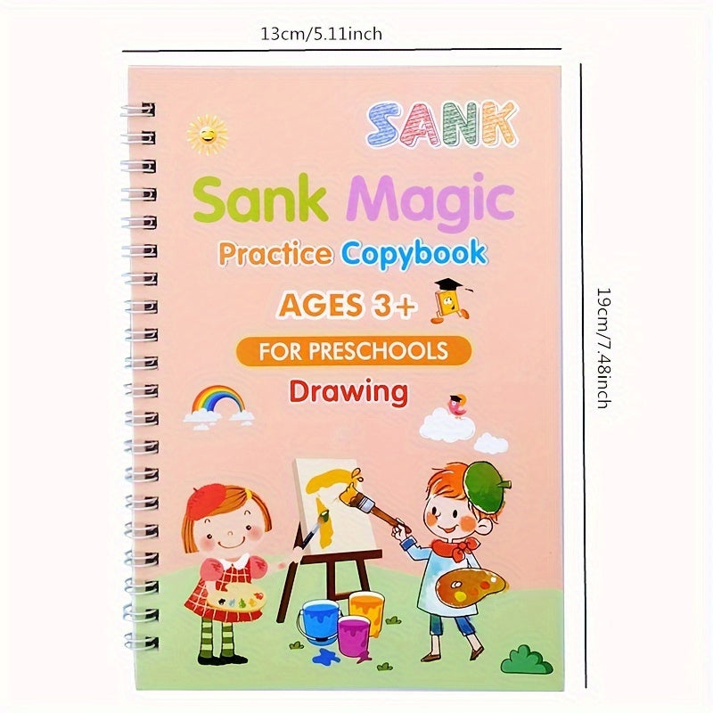 Educational Workbooks for Kids Age 3+ with Practice Materials Including Calligraphy and Handwriting Books