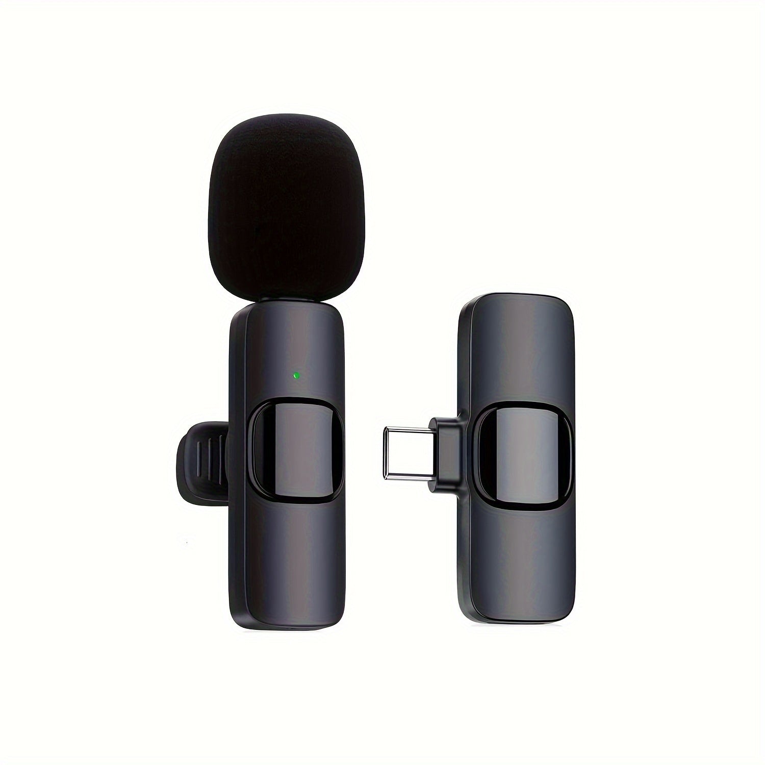 Smartfonlar, noutbuklar, audio va video yozuvlar, intervyular, vloglar uchun simsiz omnidireksional kondensator lavalier mikrofon.