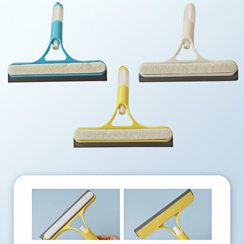 Professional uy tozalash vositasi: Ikki tomonlama shisha tozalagich va purkagich shishasi. Ko'p maqsadli deraza tozalash cho'tkasi silikon qopqog'i bilan. Derazalar, oynalar, pollar va avtomobillar uchun mos.