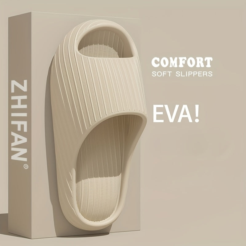 Unisex EVA Non-Slip Sandals Minimalist Stripe Indoor Beach Casual Footwear