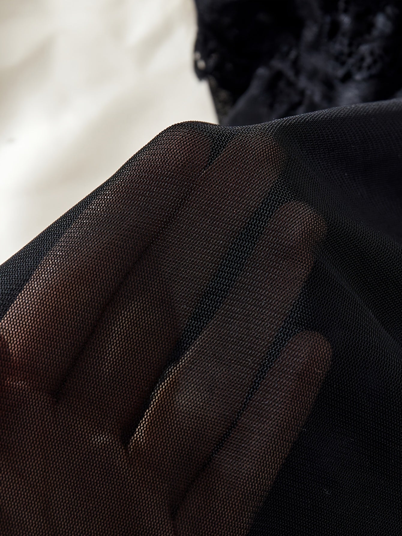 Women's Lace-Trimmed Polyester Nightwear Set V-Neck Backless Slip Dress with Thong