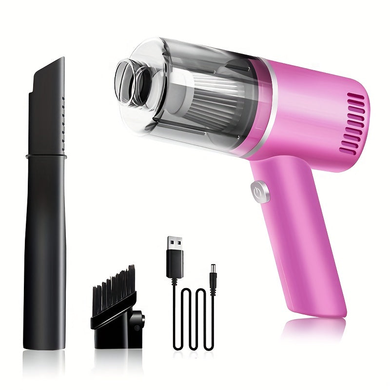 Kabelsiz qo‘l bilan cho‘miladigan changyutgich, kuchli tortish, USB bilan quvvatlanadigan, 2000mAh batareya, avtomobil va uy tozalash uchun bo‘lak asbob