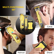 Cortapelos inalámbricos para hombres con pantalla LED, afeitadora eléctrica, recortadora de cabello, carga USB