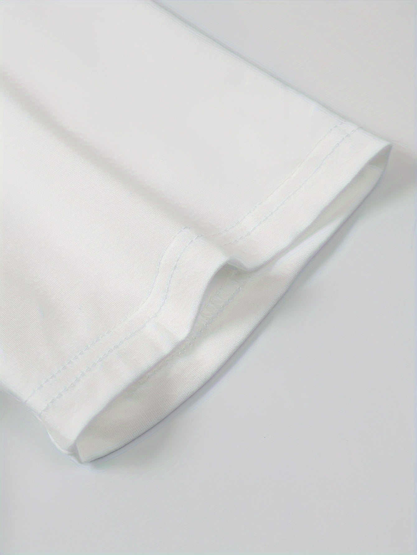 Unisex Navy Blue Heartbeat Print T-Shirt Summer Casual Crew Neck Polyester Elastane