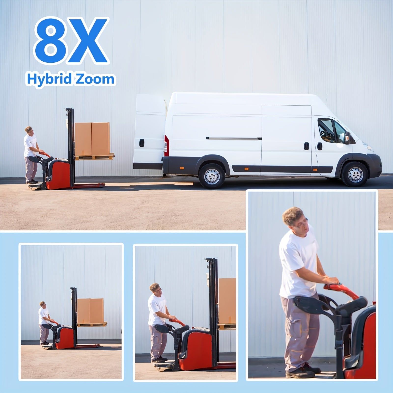 Dual-Band WiFi Outdoor Security Camera with 10x Zoom 360° Solar Panel HD Night Vision