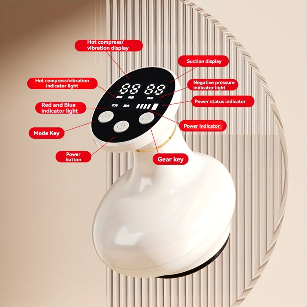 Electric Gua Sha Device for Neck Shoulder Back Relief USB Rechargeable 1200mAh