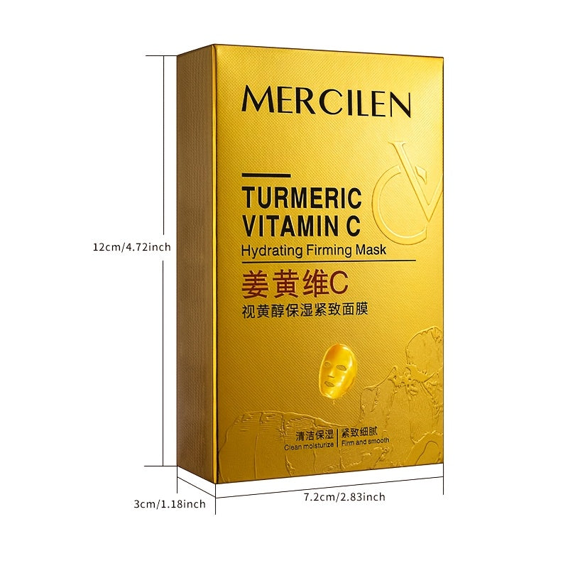 Travel-Friendly Face Mask with Turmeric Vitamin C Retinol Collagen for Deep Cleansing Moisturizing and Firming Skin