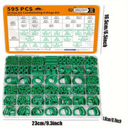 595-Piece Automotive AC O-Rings Kit Synthetic Rubber for Car A/C and Plumbing