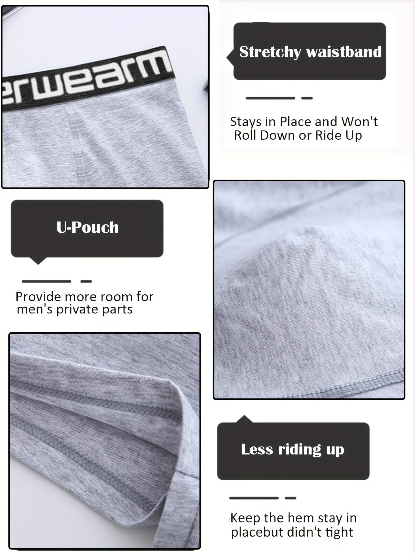 Men's Cotton Boxer Briefs 8-Pack Breathable Stretch Animal Print Shortie