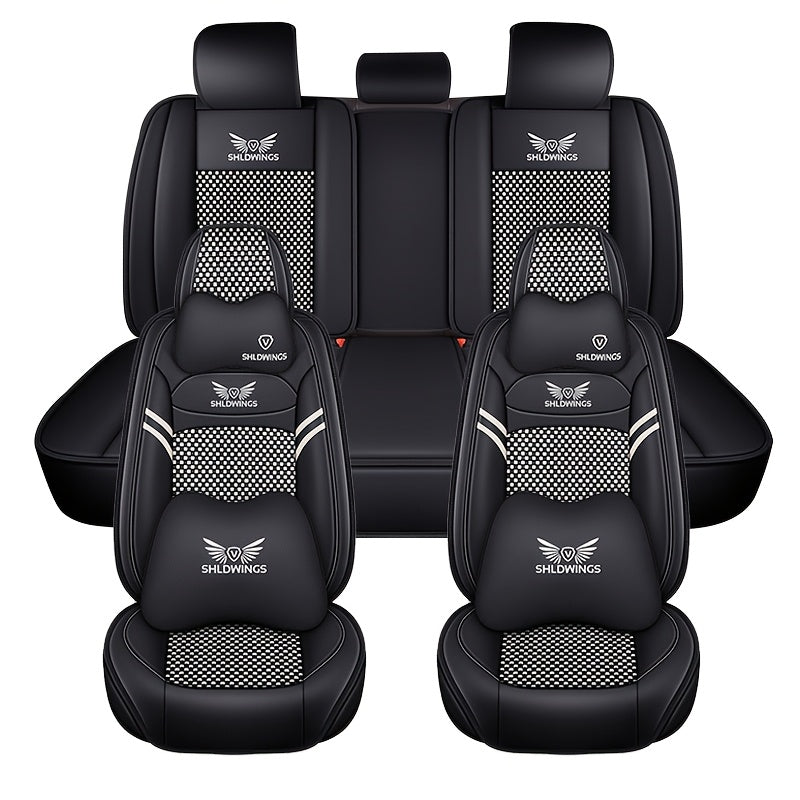 Full Cover Car Seat Covers Set Breathable Durable Universal for All Seasons