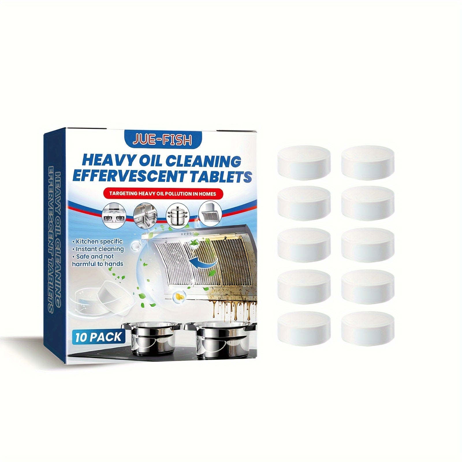 Multi-Purpose Kitchen Cleaning Tablets Heavy Duty Oven Grill Stove Cleaner