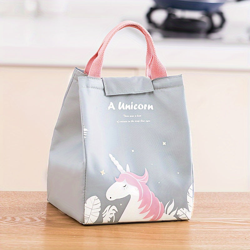 Animal Themed Insulated Lunch Bag with Foil Lining and Large Capacity