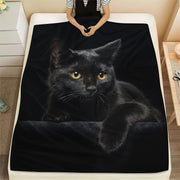 Flannel Fleece Throw Blanket with Geometric Animal Pattern for All Seasons Machine Washable Polyester