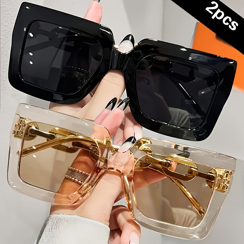 Oversized Fashion Glasses for Women Large Square Frame Decor for Beach Parties Travel