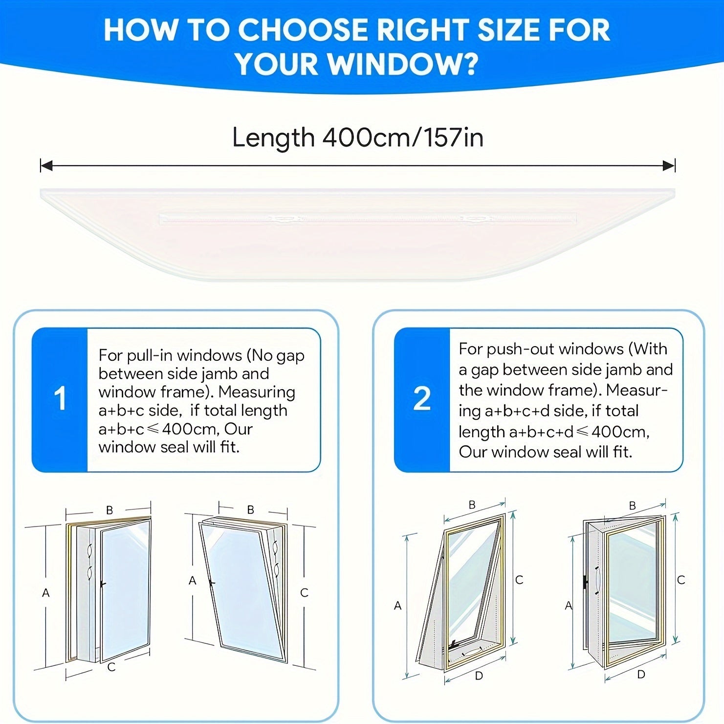 Portable Air Conditioner Window Kit with Seal and Fasteners for Easy Installation