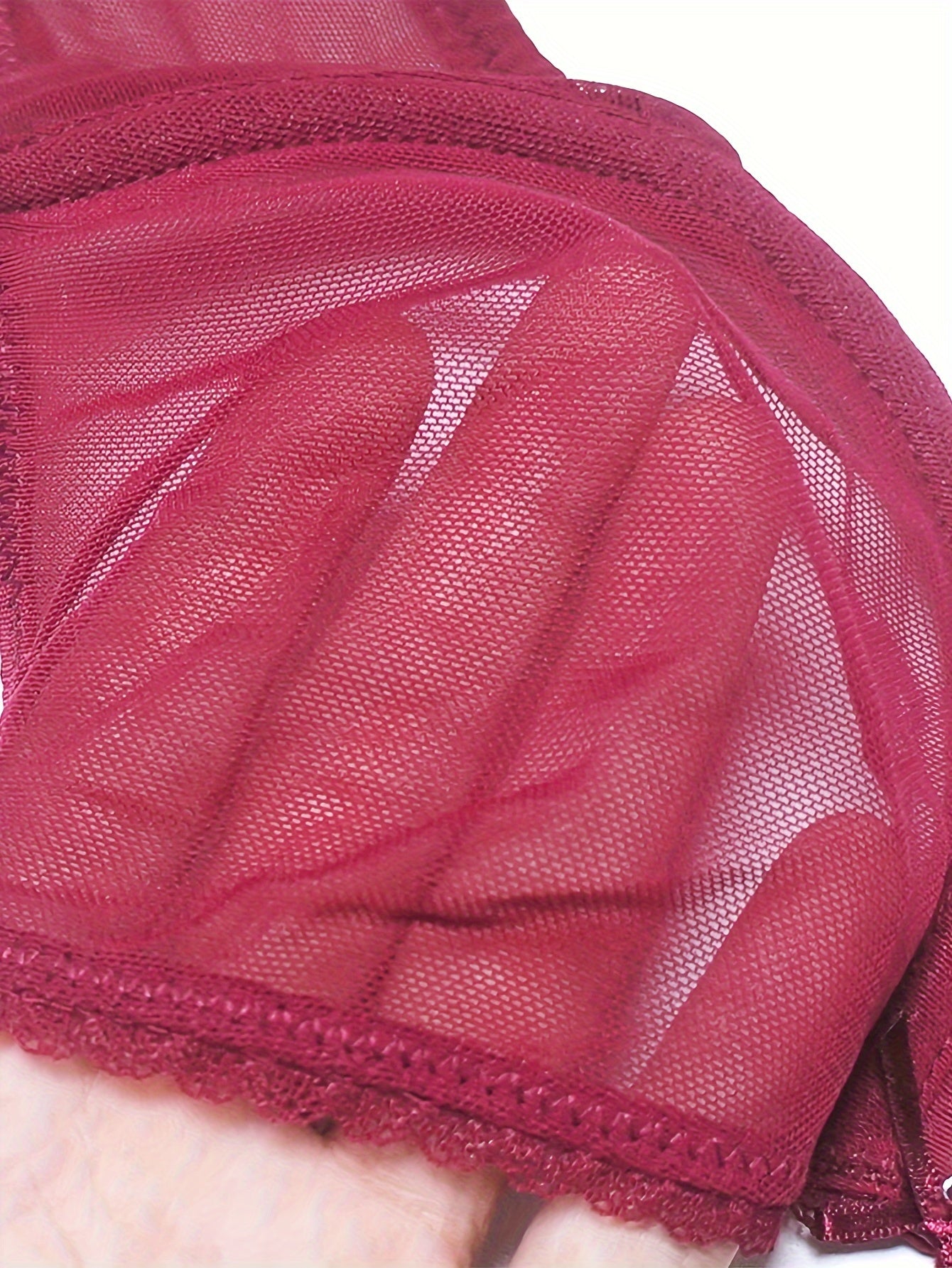 Lencería de boda talla grande, sujetador con aros y encaje sexy