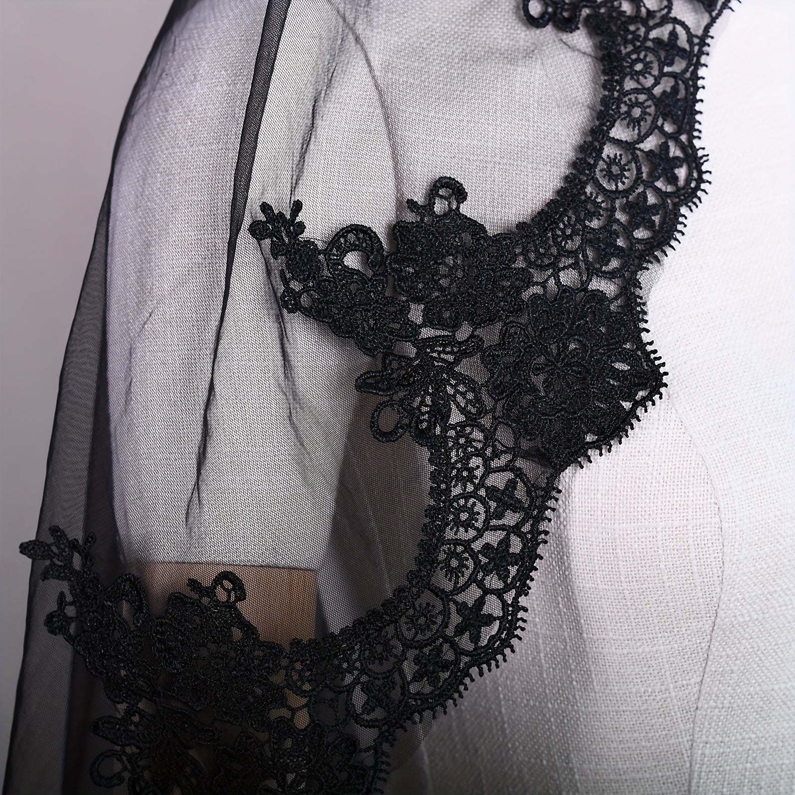 Accesorio para cabello velo de novia estilo barroco con peine, 1 pieza