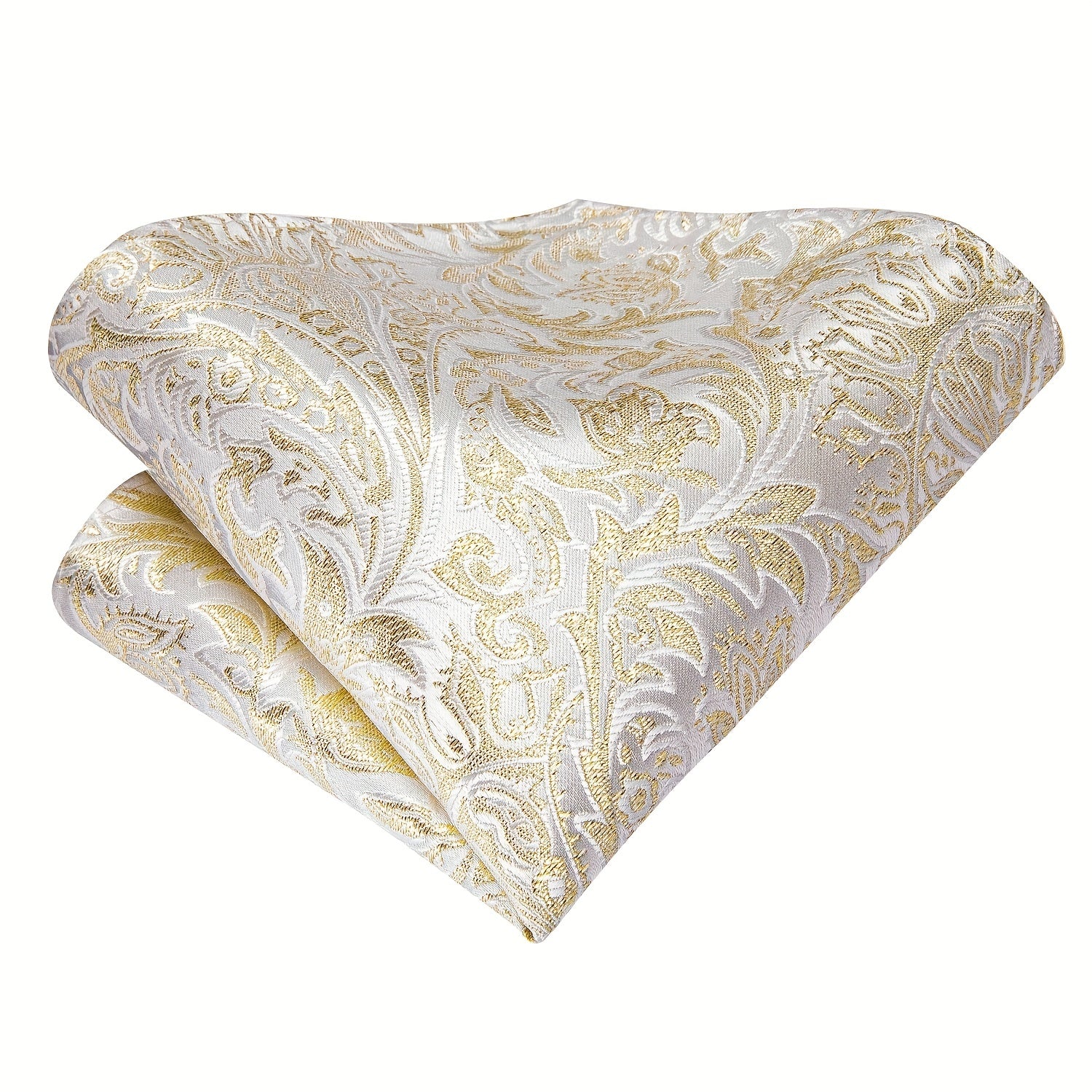 Erkaklar uchun Jacquard to'qilgan bej rangli galstuk, hanky va manşetli kalitlar bilan to'plam, to'y, biznes kechasi uchun